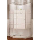 Maax Begonia 36 In. L x 36 In. D x 74 In. H Center Corner Shower Kit in White with Frameless Door in Chrome Image 1