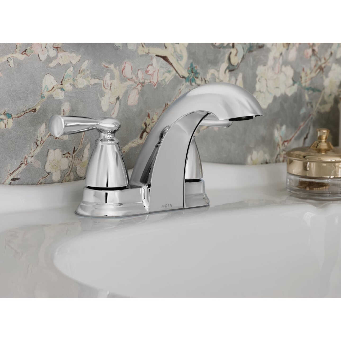 Moen Banbury 2-Handle Lever Centerset Bathroom Faucet with Pop-Up, Chrome Image 2