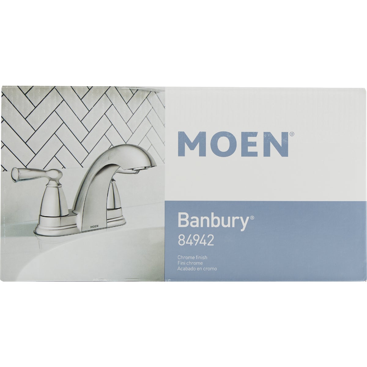 Moen Banbury 2-Handle Lever Centerset Bathroom Faucet with Pop-Up, Chrome Image 3