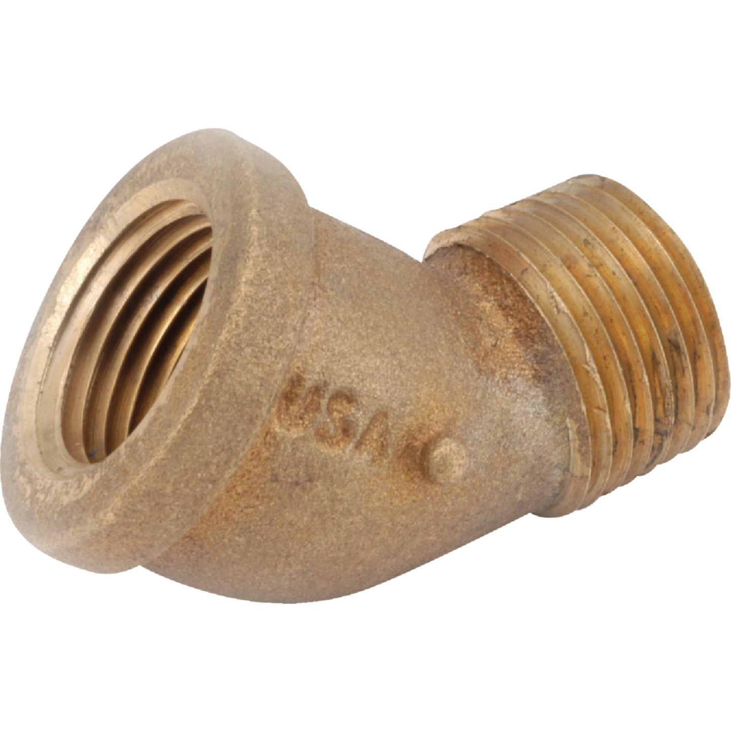 Anderson Metals 3/8 In. 45 Deg. Street Red Brass Elbow (1/8 Bend) Image 1