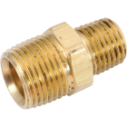 Anderson Metals 1/4 In. x 1/8 In. Reducing Hex Red Brass Nipple Image 1