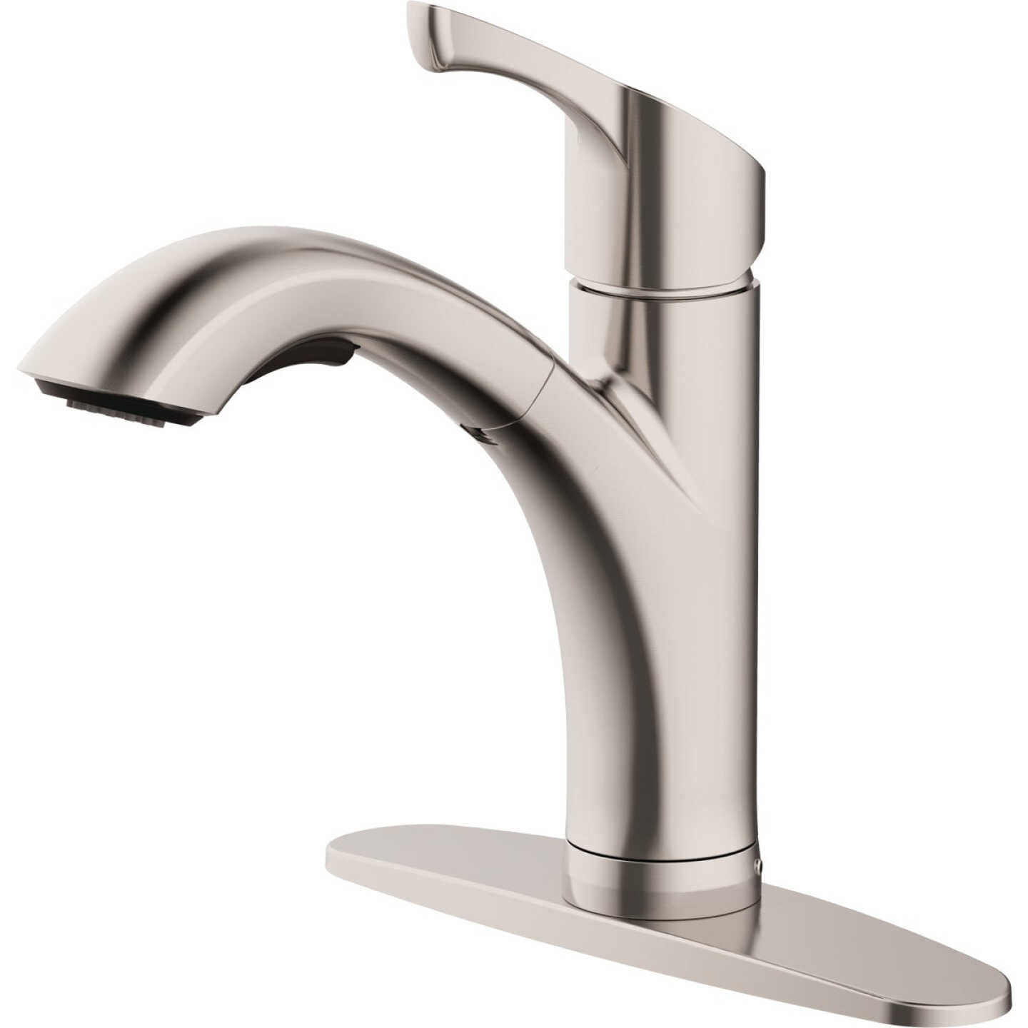 Home Impressions 1-Handle Lever Pull-Out Kitchen Faucet, Brushed Nickel Image 1