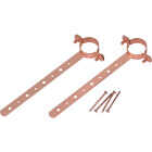 Oatey 1 In. x 6 In. Copper-Coated Pipe Hanger Strap Image 1