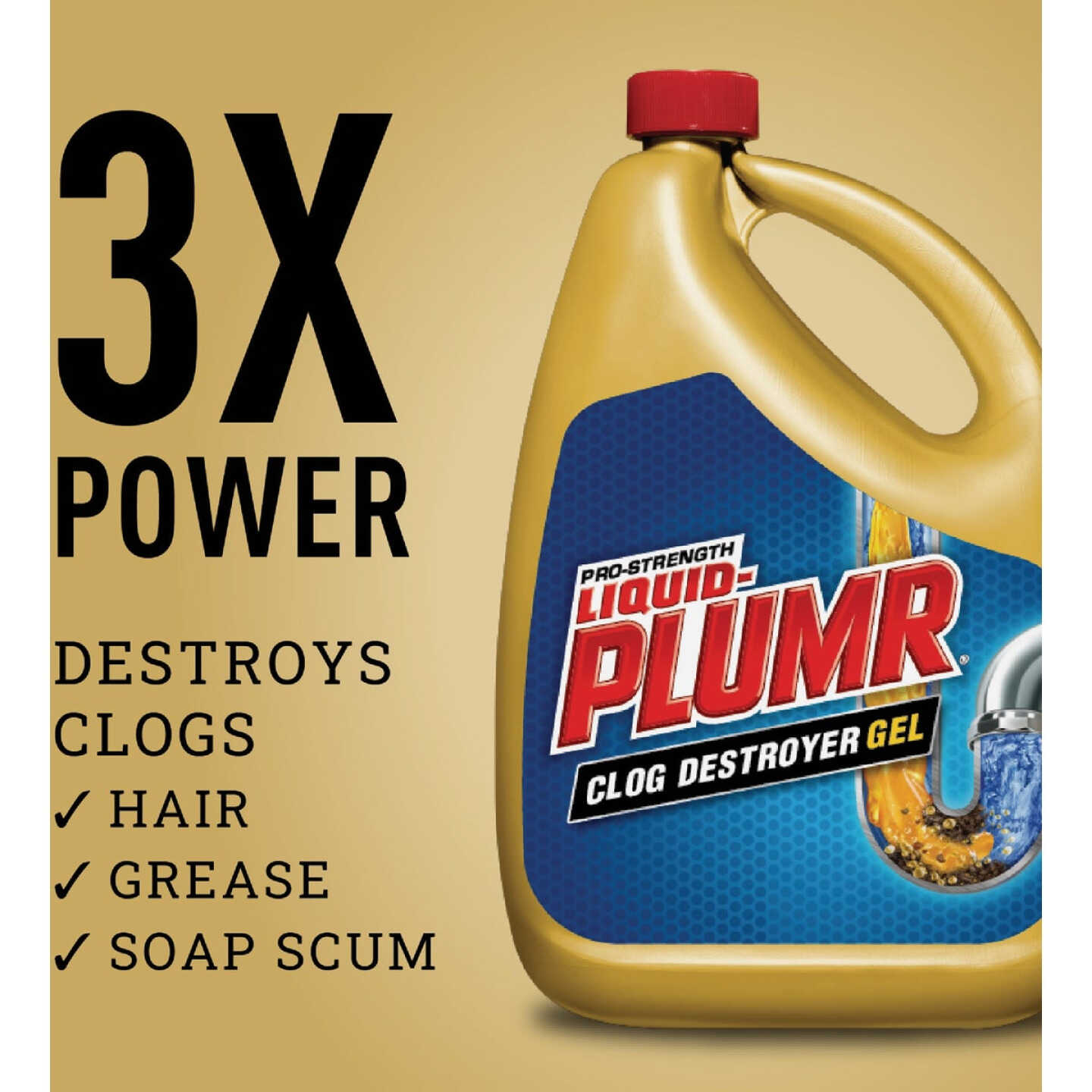 Liquid-Plumr 80 Oz. Pro-Strength Full Drain Clog Destroyer (2-Pack) Image 4