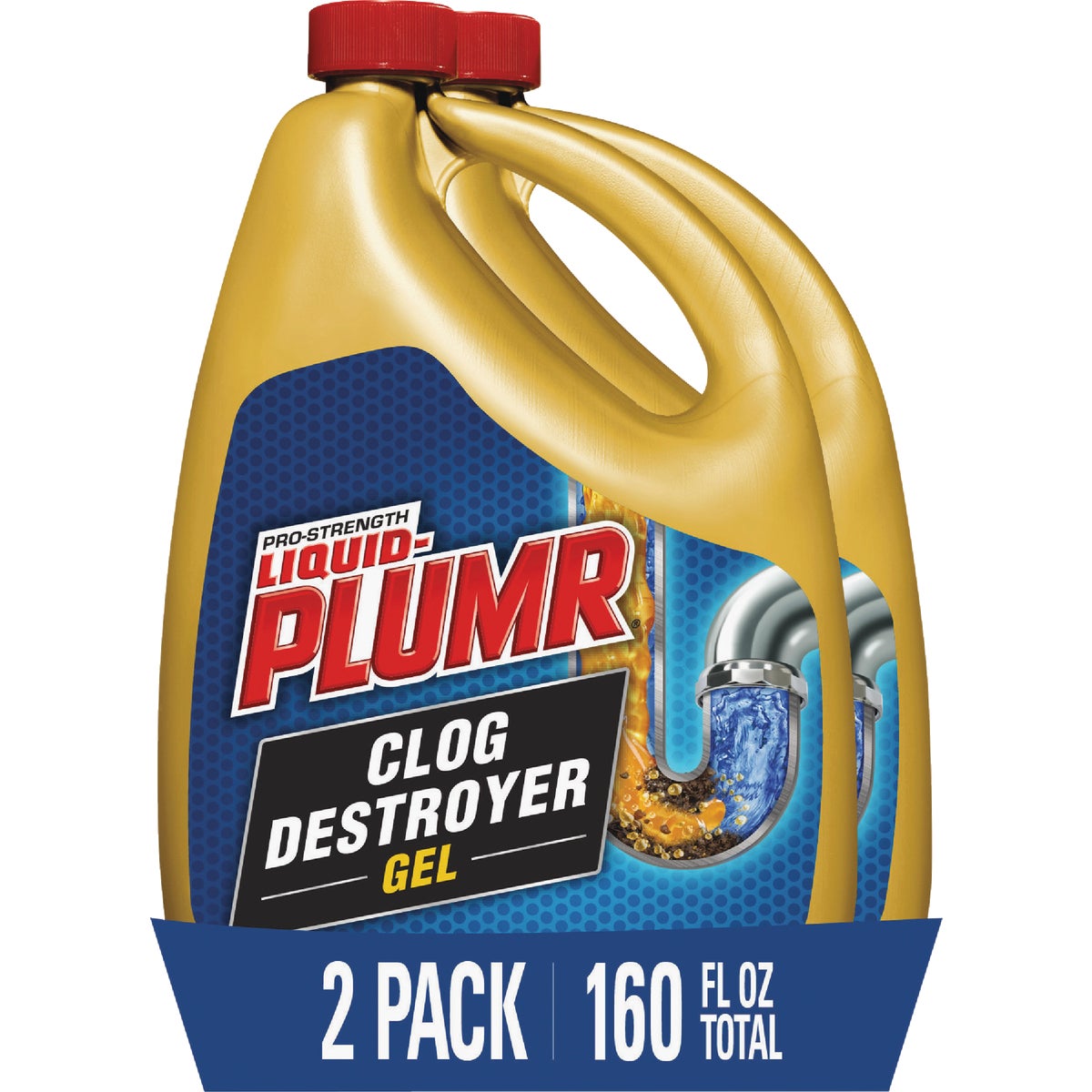 Liquid-Plumr 80 Oz. Pro-Strength Full Drain Clog Destroyer (2-Pack)
