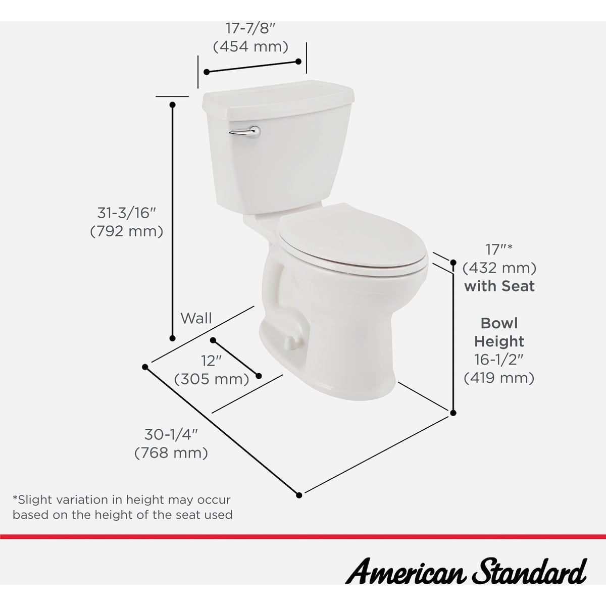American Standard Champion 4 Right Height White Elongated Bowl 1.6 GPF Toilet Image 3