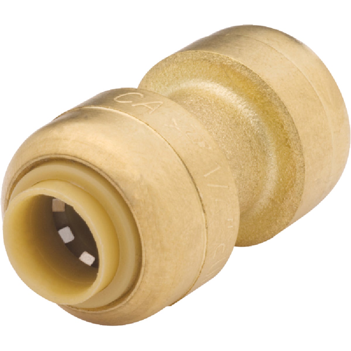 SharkBite 1/4 In. (3/8 In. OD) Push-to-Connect Straight Brass Coupling Image 1