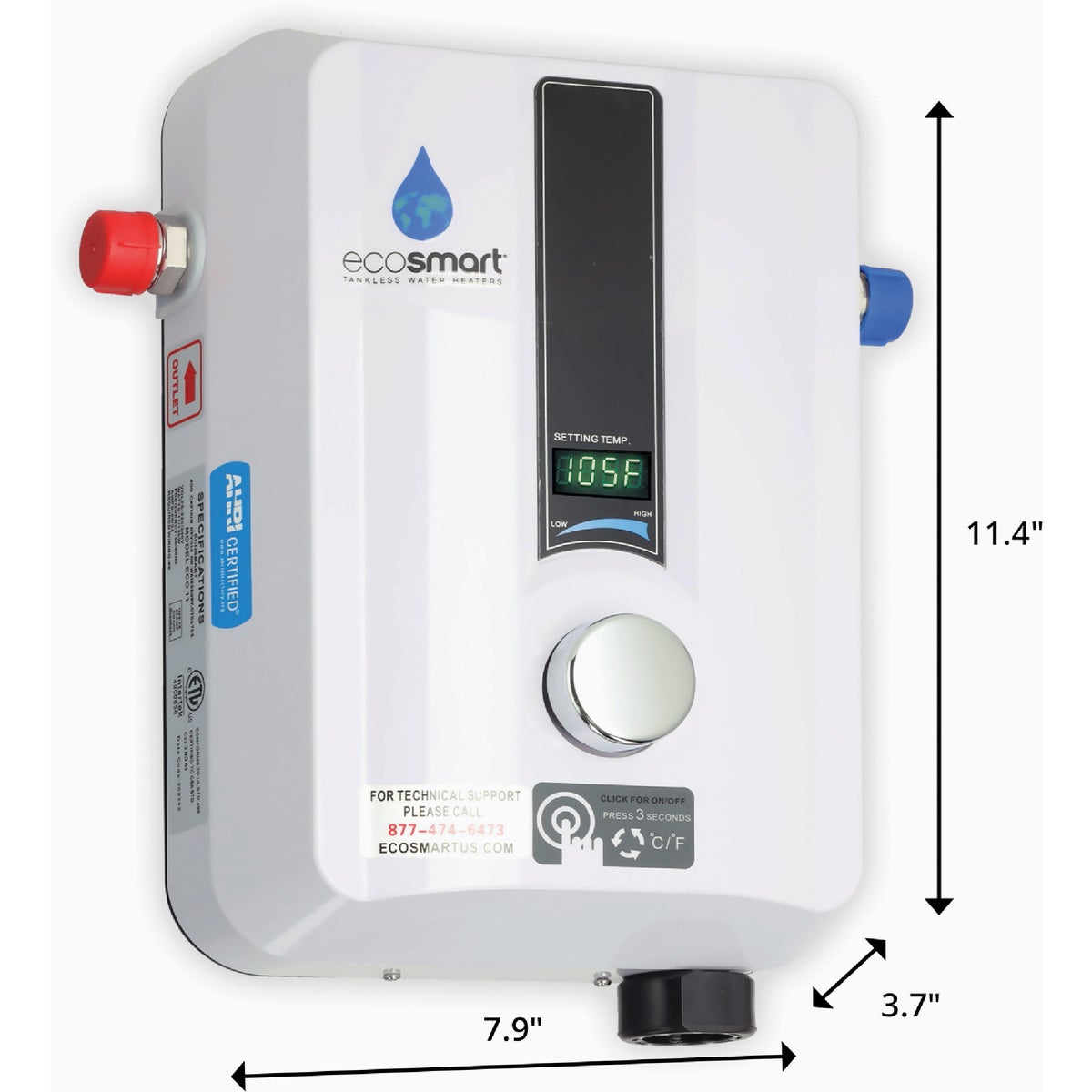 EcoSMART 240V 13.6kW Tankless Electric Water Heater Image 2