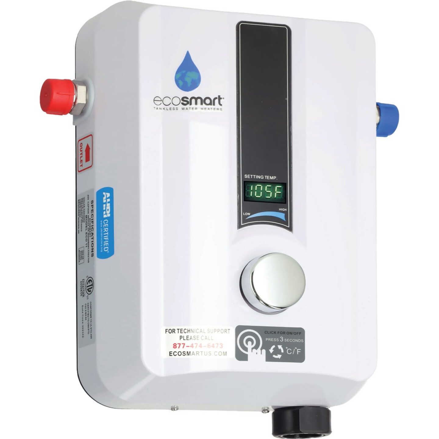 EcoSMART 240V 13.6kW Tankless Electric Water Heater Image 1