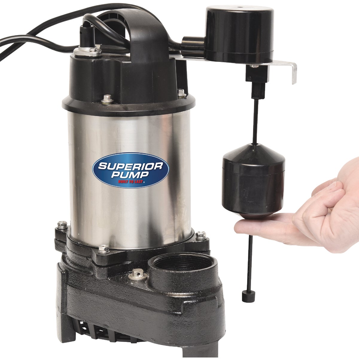 Superior Pump 1/2 HP Stainless Steel/Cast Iron Submersible Sump Pump with Vertical Float Switch Image 3