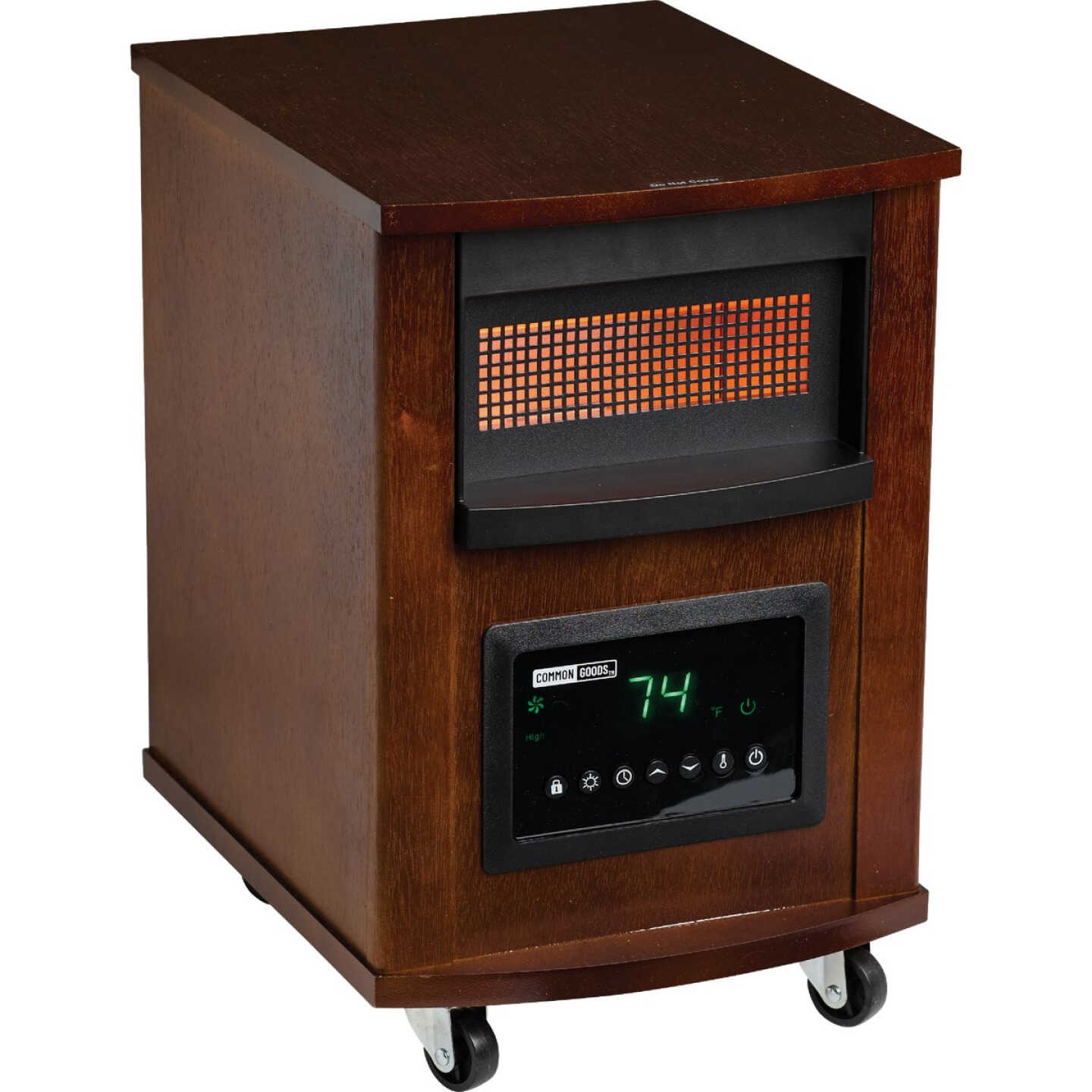 Home Impressions 1500W 120V Quartz Heater with Woodgrain Cabinet Image 1