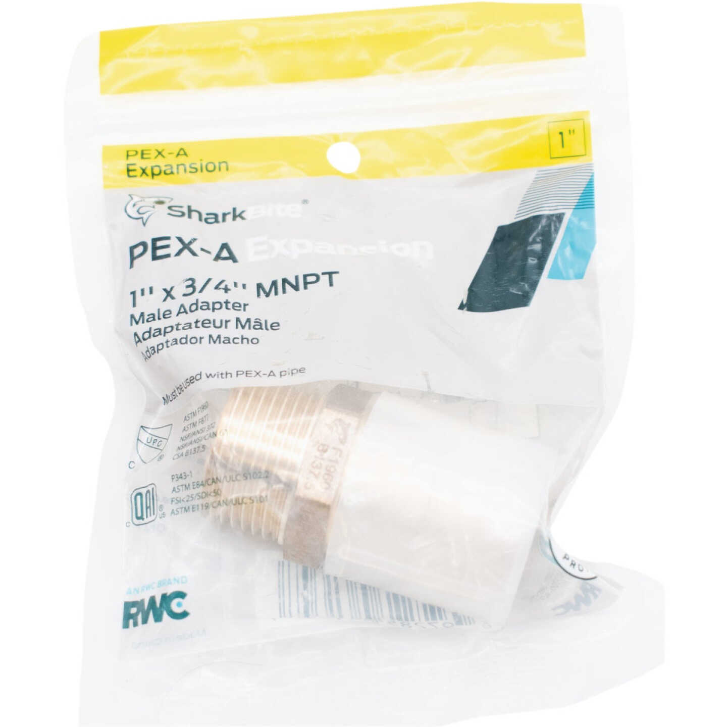 SharkBite PEX-A Brass 1 In. x 3/4 In. MNPT Adapter Image 2