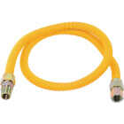 Eastman 5/8 In. OD x 48 In. 1/2 In. FIP x 1/2 In. MIP (Tapped 3/8 In. FIP) Coated Stainless Steel Gas Connector Image 1
