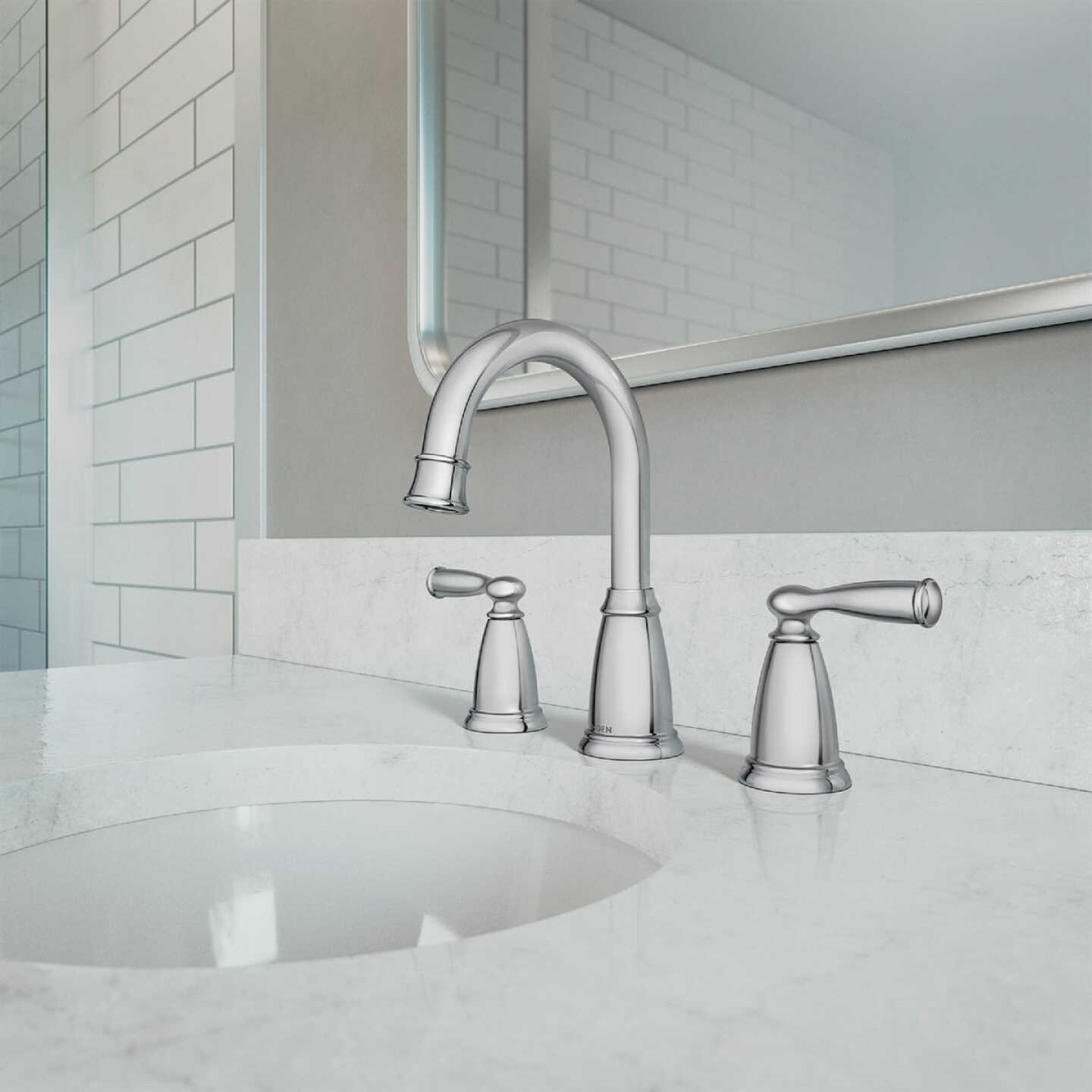 Moen Banbury 2-Handle Lever Widespread Bathroom Faucet, Chrome Image 2