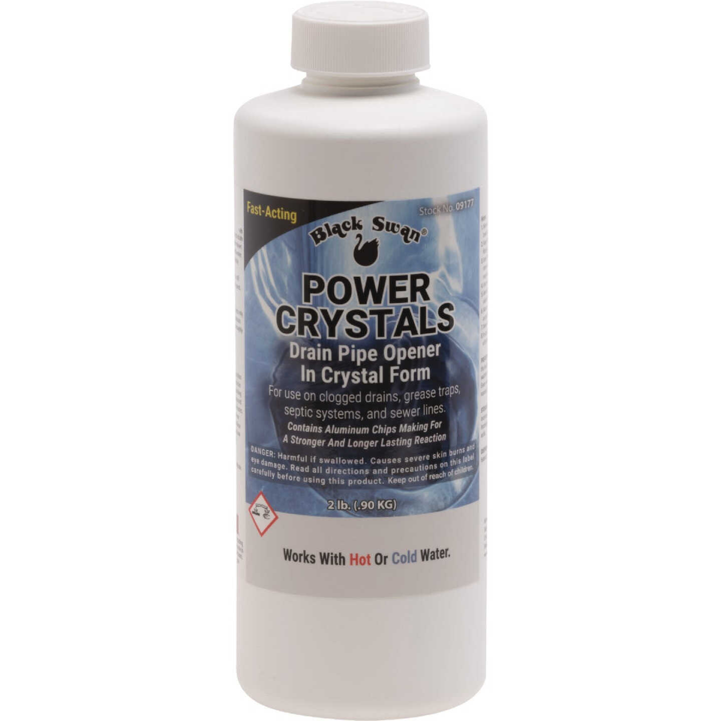 Black Swan Power Crystals Drain Pipe Opener, 2 Lb. Image 1