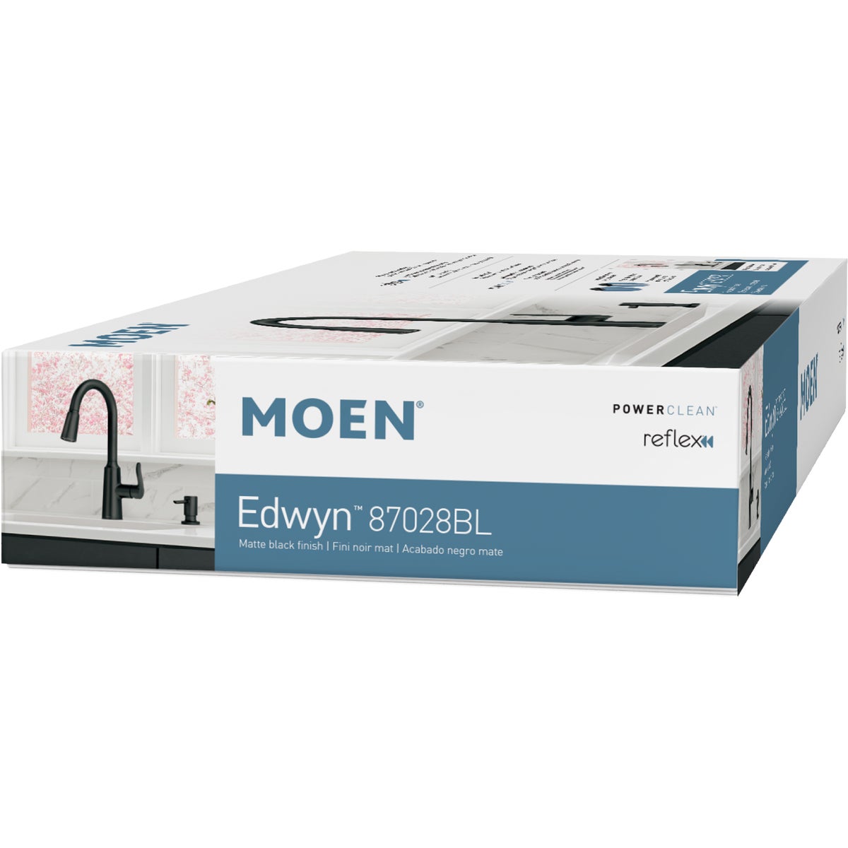 Moen Edwyn 1-Handle Pull-Down Kitchen Faucet with Soap Dispenser, Matte Black Image 7