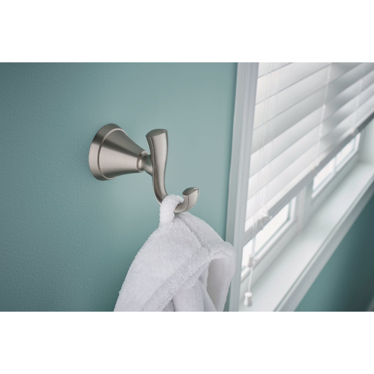 Moen Tiffin Single Robe Hook, Brushed Nickel Image 2