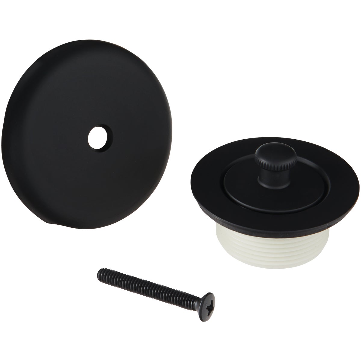 Do it Best Matte Black Roller Ball Bath Drain Trim Kit Image 1