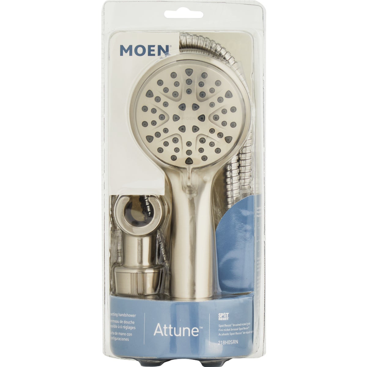Moen Spot Resistant Brushed Nickel 6-Function 4 In. Dia. Spray Head Handheld Shower Image 5