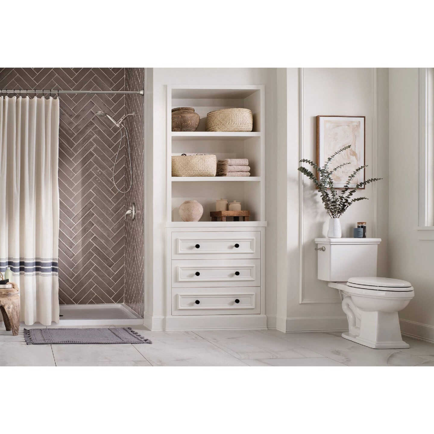 Moen Spot Resistant Brushed Nickel 6-Function 4 In. Dia. Spray Head Handheld Shower Image 3