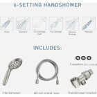 Moen Spot Resistant Brushed Nickel 6-Function 4 In. Dia. Spray Head Handheld Shower Image 4