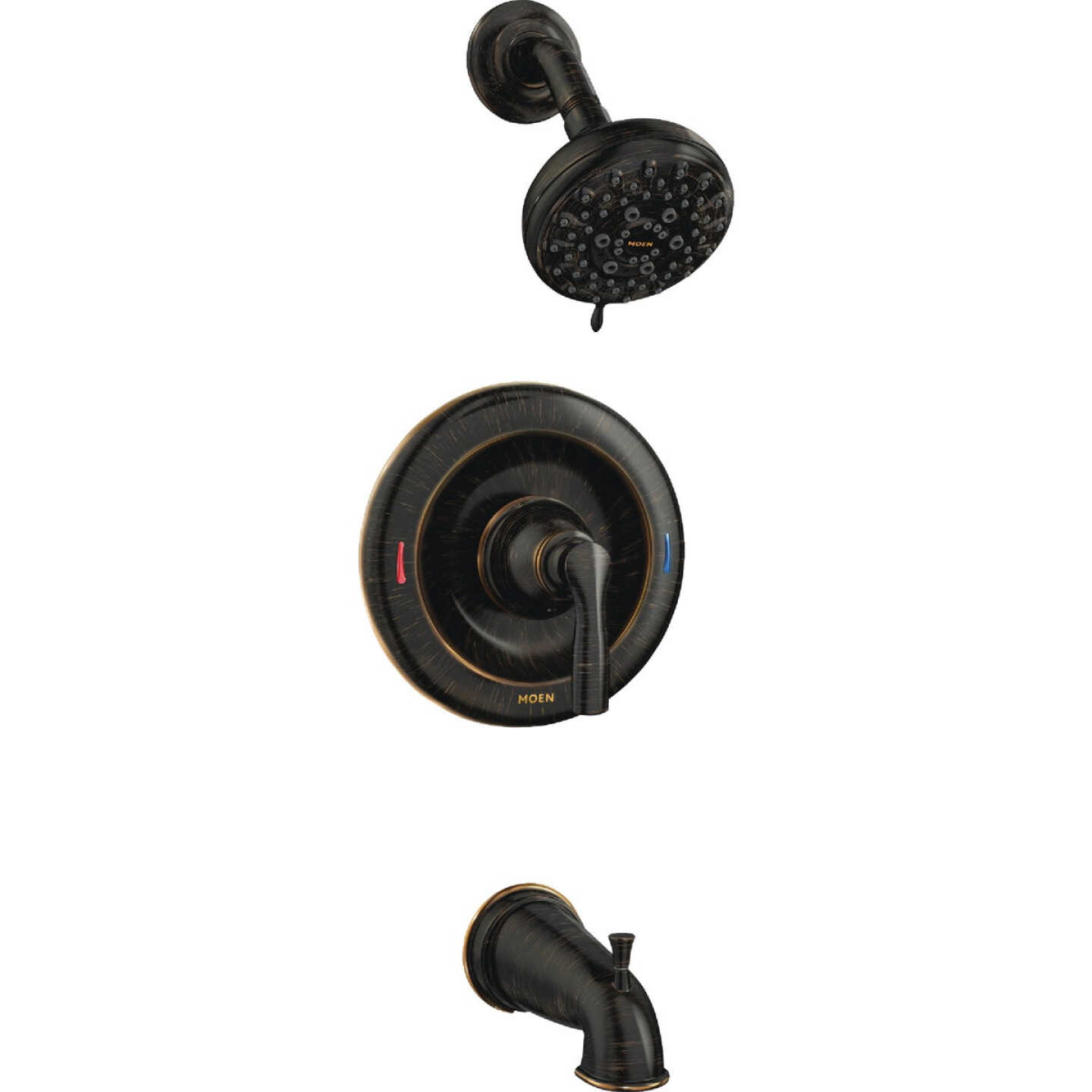 Moen Hilliard Posi-Temp 1-Handle Lever Tub & Shower Faucet, Mediterranean Bronze Image 1