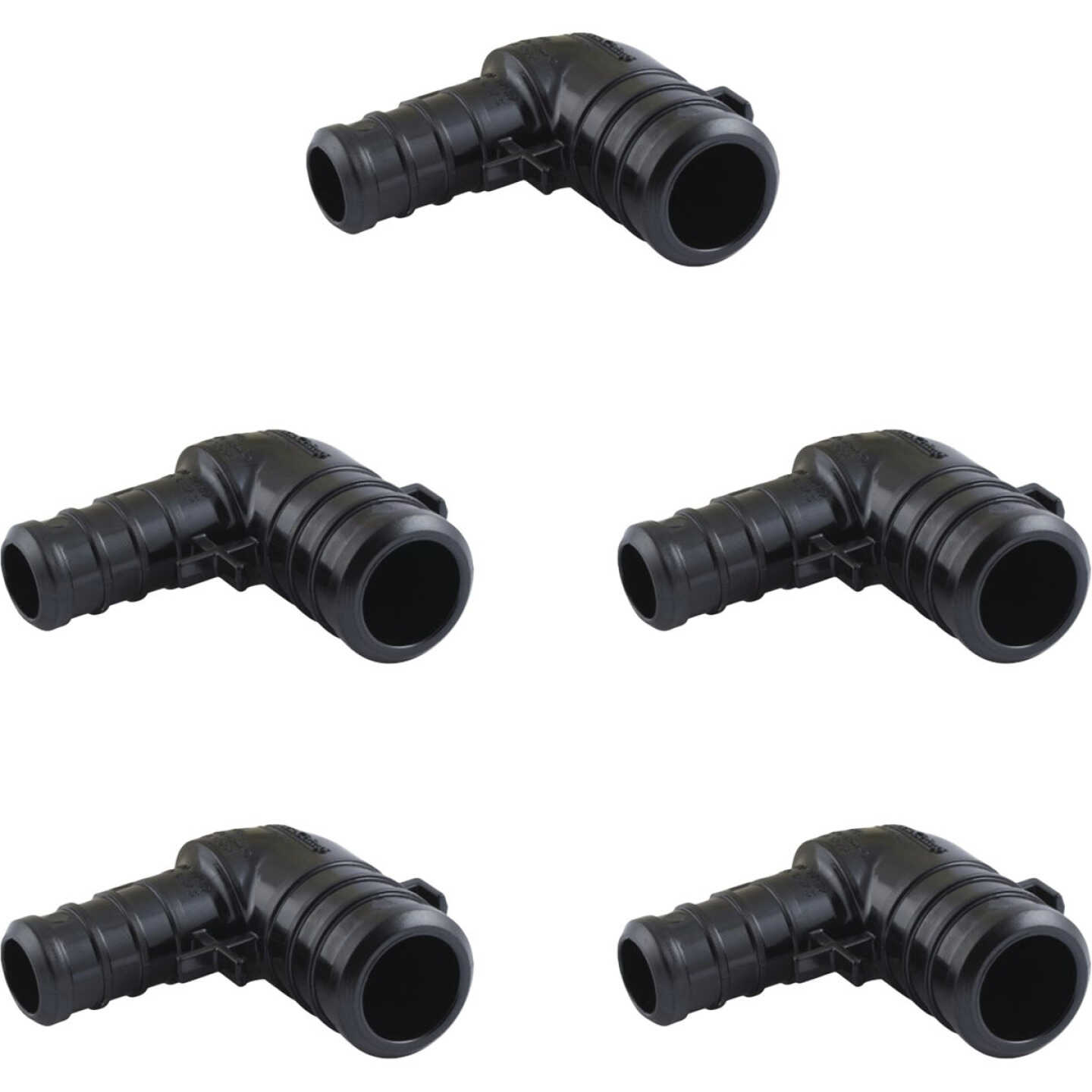 SharkBite 3/4 In. Barb x 1/2 In. Barb 90 Deg. Poly-Alloy PEX Elbow (1/4 Bend) (5-Pack) Image 3