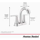 American Standard Becklow Chrome 2-Handle Lever 4 In. Centerset Hi-Arc Bathroom Faucet with Push Drain Image 5