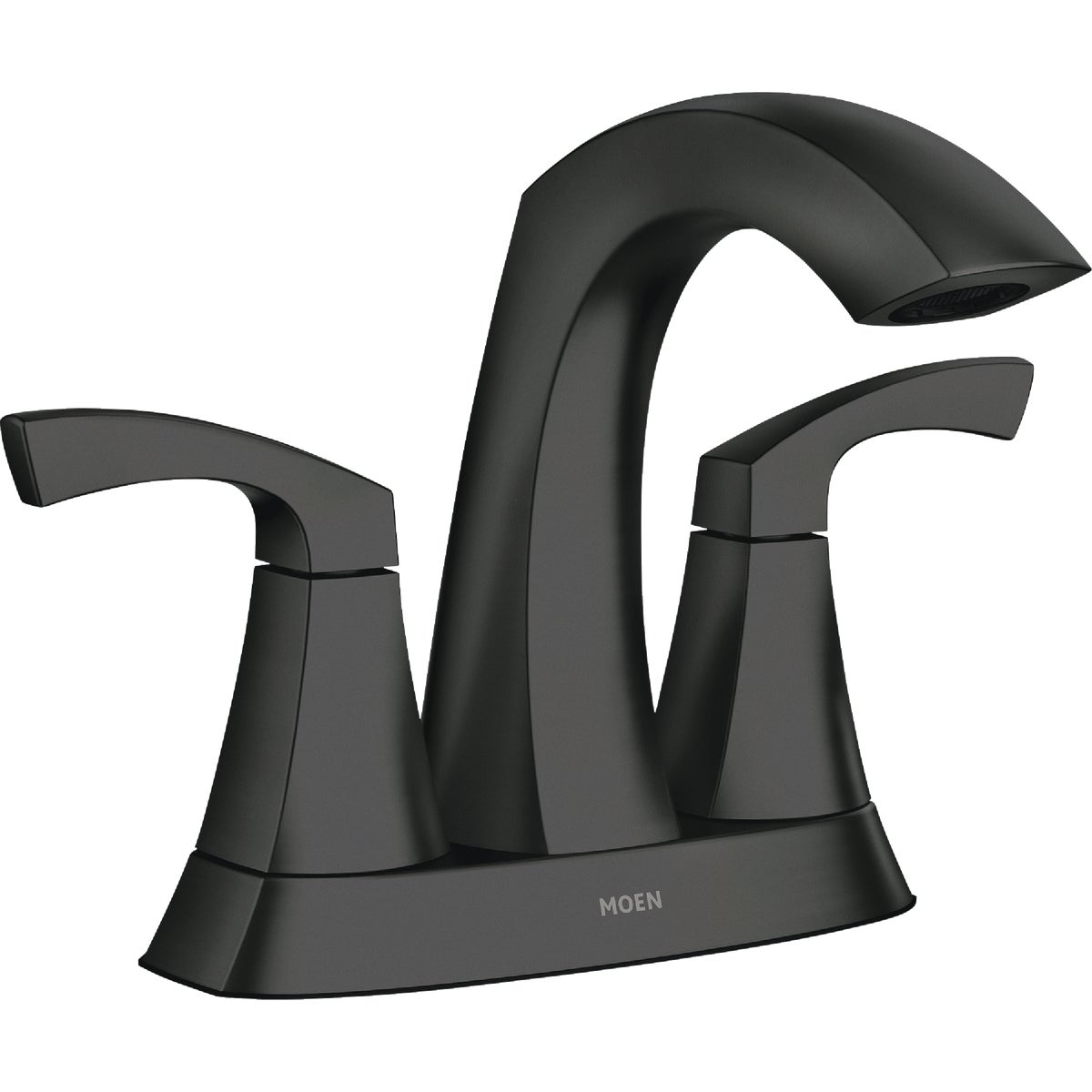 Moen Lindor 2-Handle Lever Centerset Bathroom Faucet, Matte Black Image 1