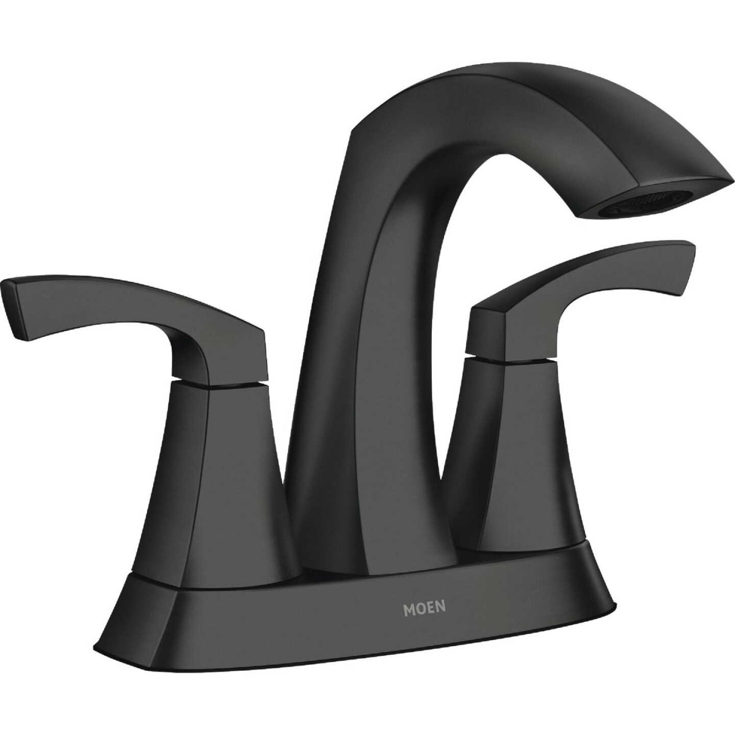 Moen Lindor 2-Handle Lever Centerset Bathroom Faucet, Matte Black Image 1