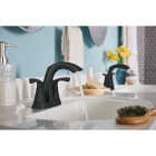 Moen Lindor 2-Handle Lever Centerset Bathroom Faucet, Matte Black Image 3