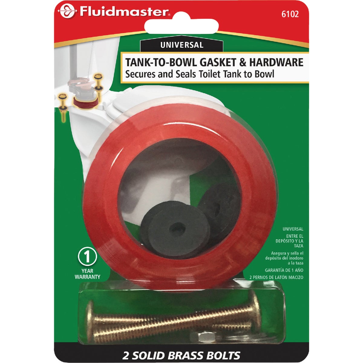 Fluidmaster Toilet Bolts and Tank To Bowl Gasket Kit  Image 4