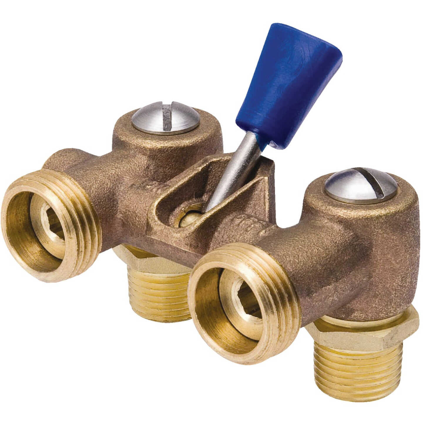 ProLine 1/2 In. MIP x 1/2 In. SWT x 3/4 In. MHT Dual Washing Machine Valve Image 1