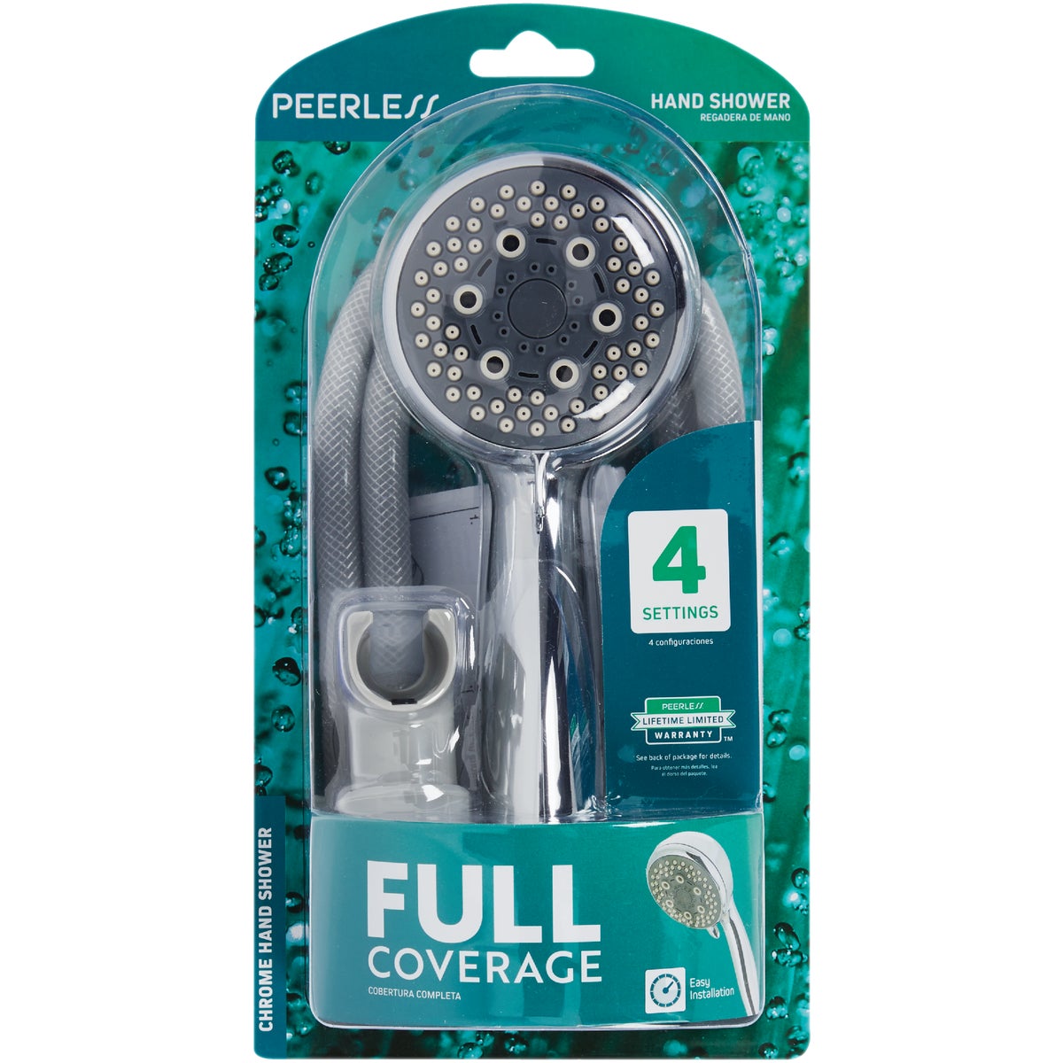 Peerless 4-Spray 1.75 GPM Handheld Shower Head, Chrome Image 2