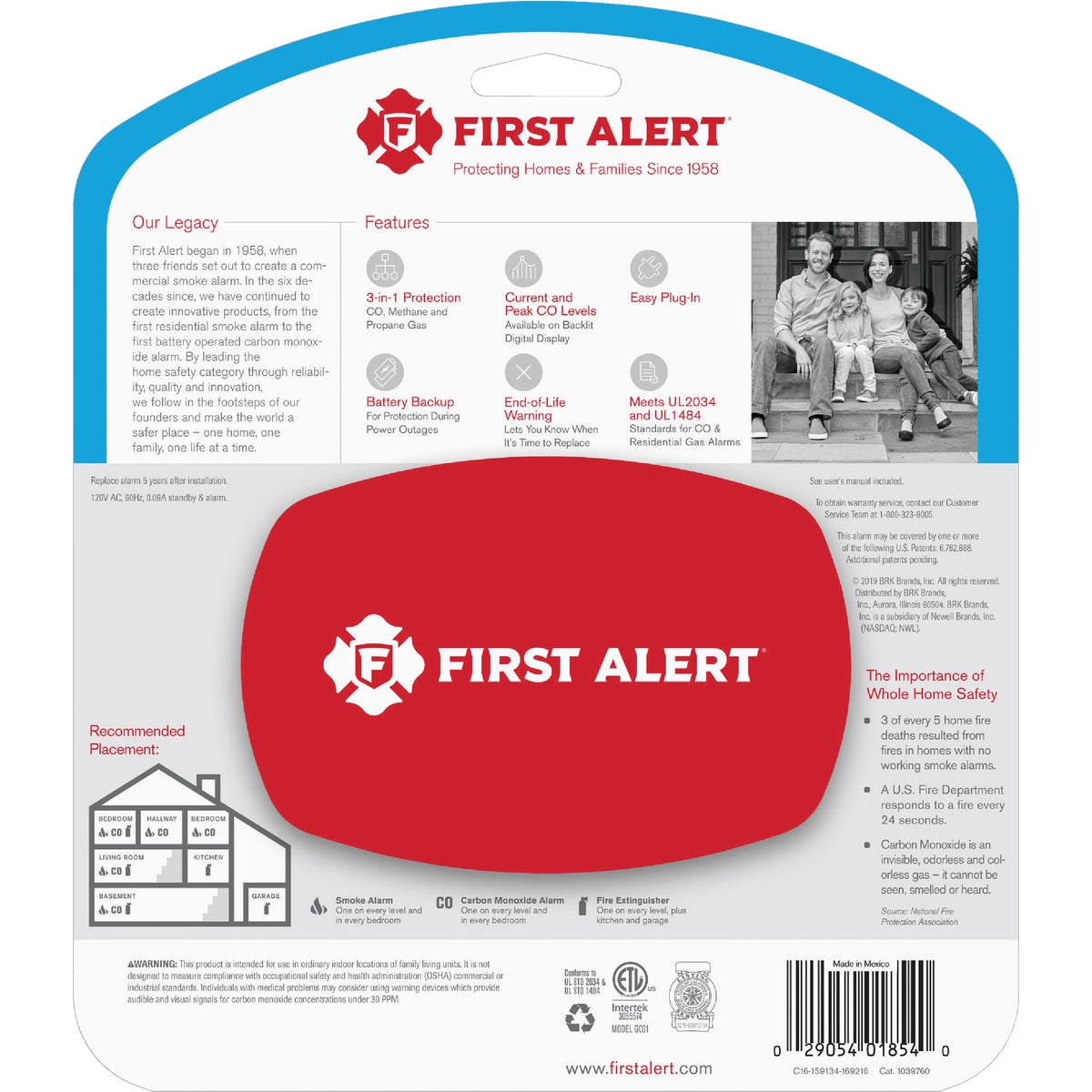 First Alert GC01 Plug-In Electrochemical Combo Explosive Gas and Carbon Monoxide Alarm Image 4