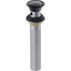 KOHLER Premium Matte Black 1-1/4 In. Clicker Drain with Overflow Image 1