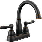 Delta Windmere Oil Rubbed Bronze 2-Handle Lever 4 In. Centerset Bathroom Faucet and Push Pop-Up with Overflow Image 1