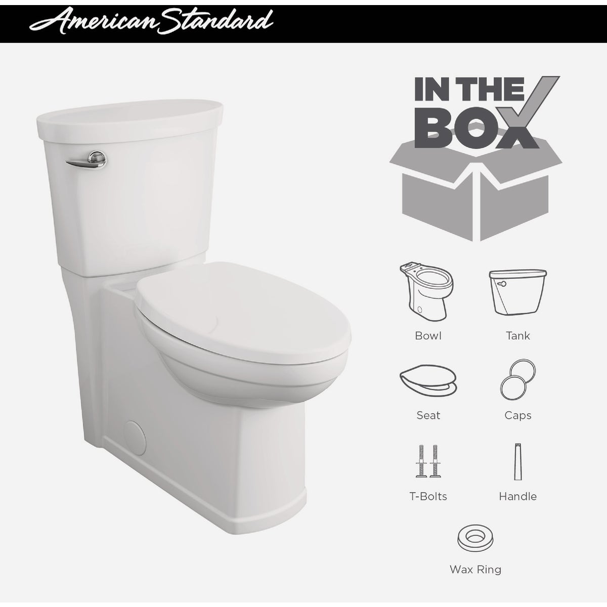 American Standard Cadet Decor White Chair Height Elongated Bowl 1.28 GPF Toilet Image 3
