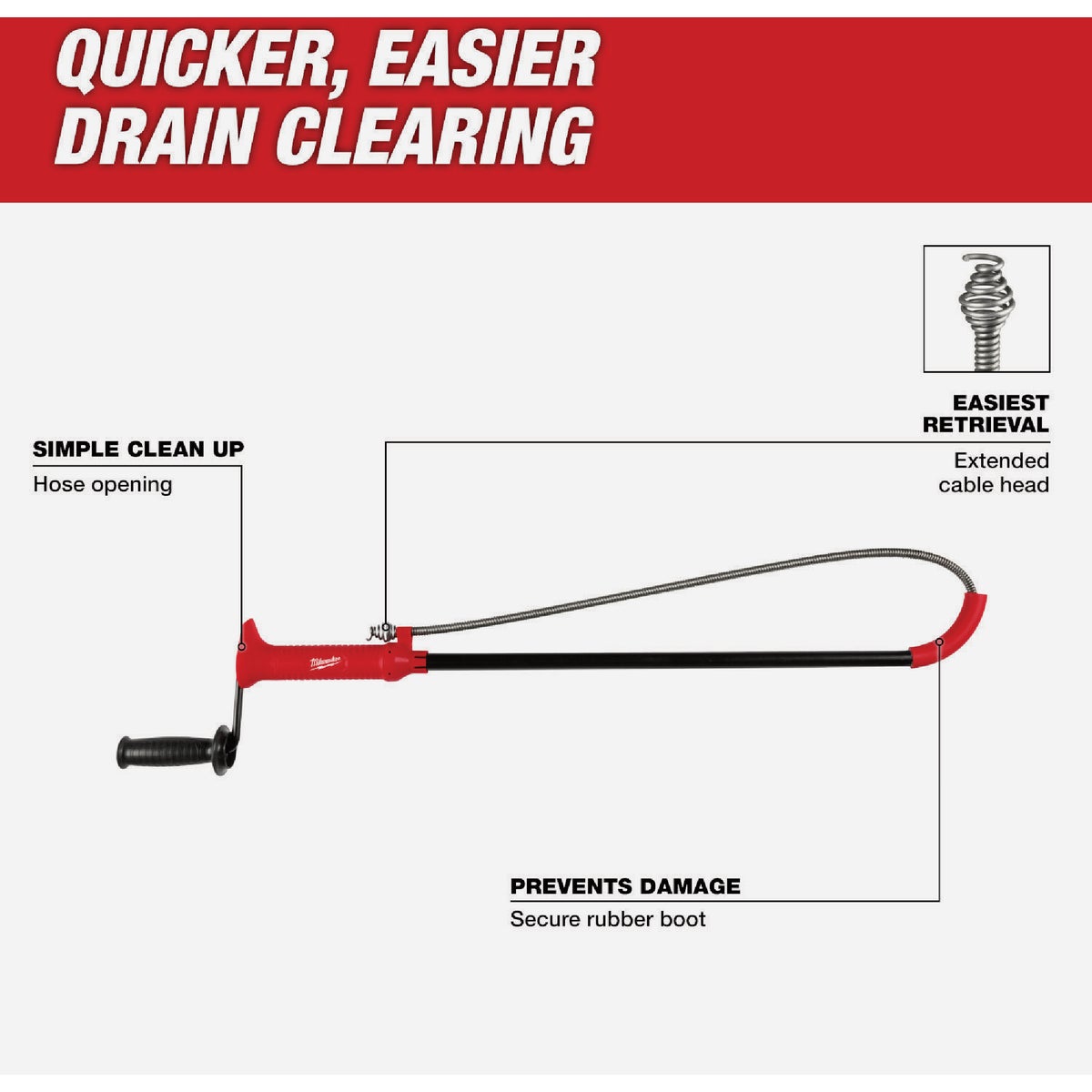 Milwaukee 3 Ft. Toilet Auger Image 2