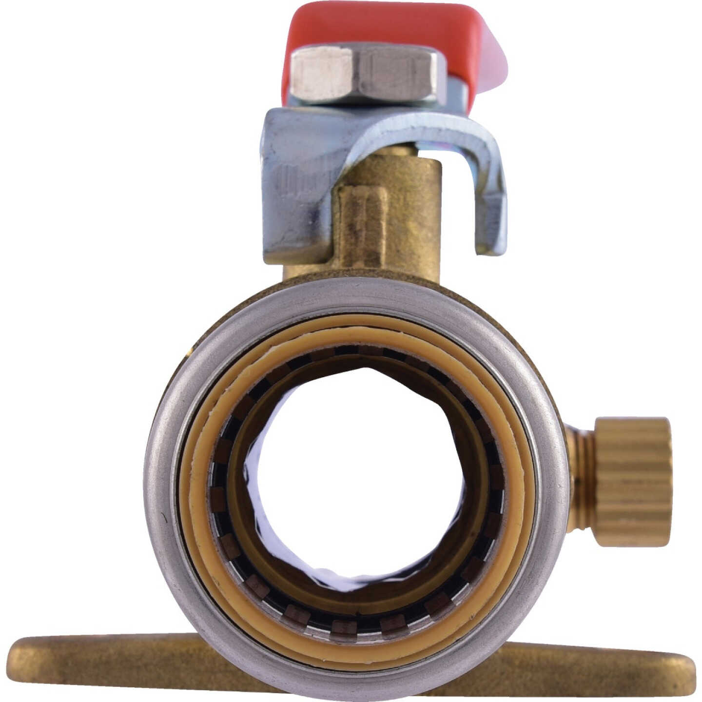 SharkBite 3/4 In. Brass Push-Fit Ball Valve with Drain & Mounting Tab Image 7