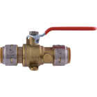 SharkBite 3/4 In. Brass Push-Fit Ball Valve with Drain & Mounting Tab Image 8