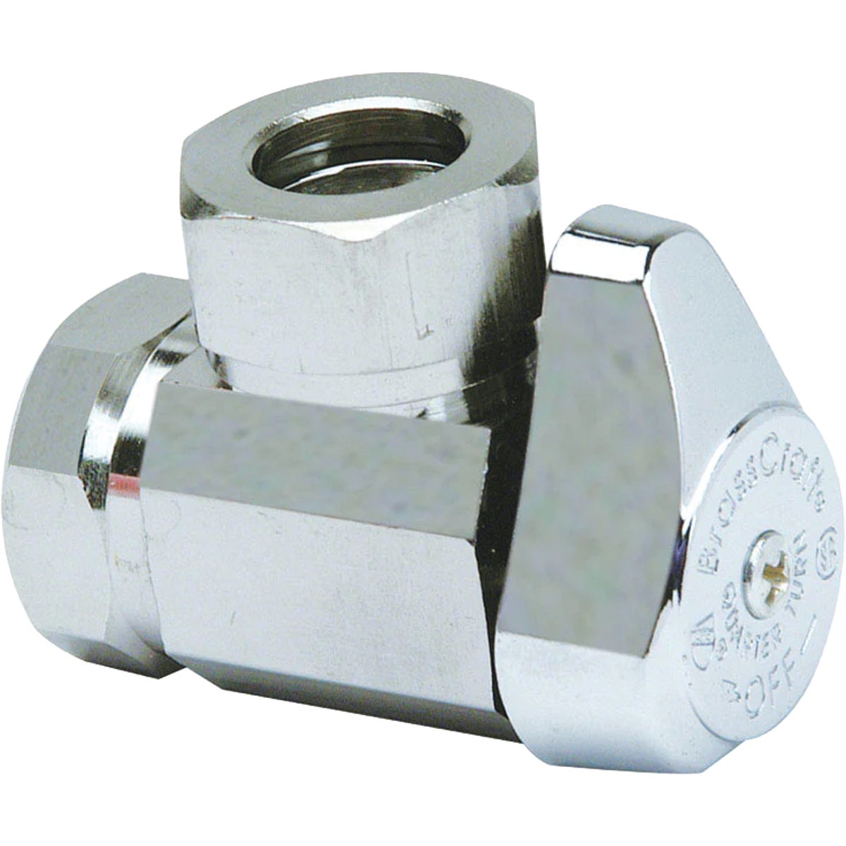 Brasscraft 1/2 In. x 1/2 In. Chrome Angle Stop Valve Image 1