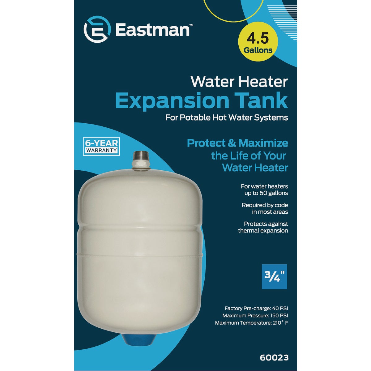 Eastman 4.5 Gal. Water Heater Expansion Tank Image 2