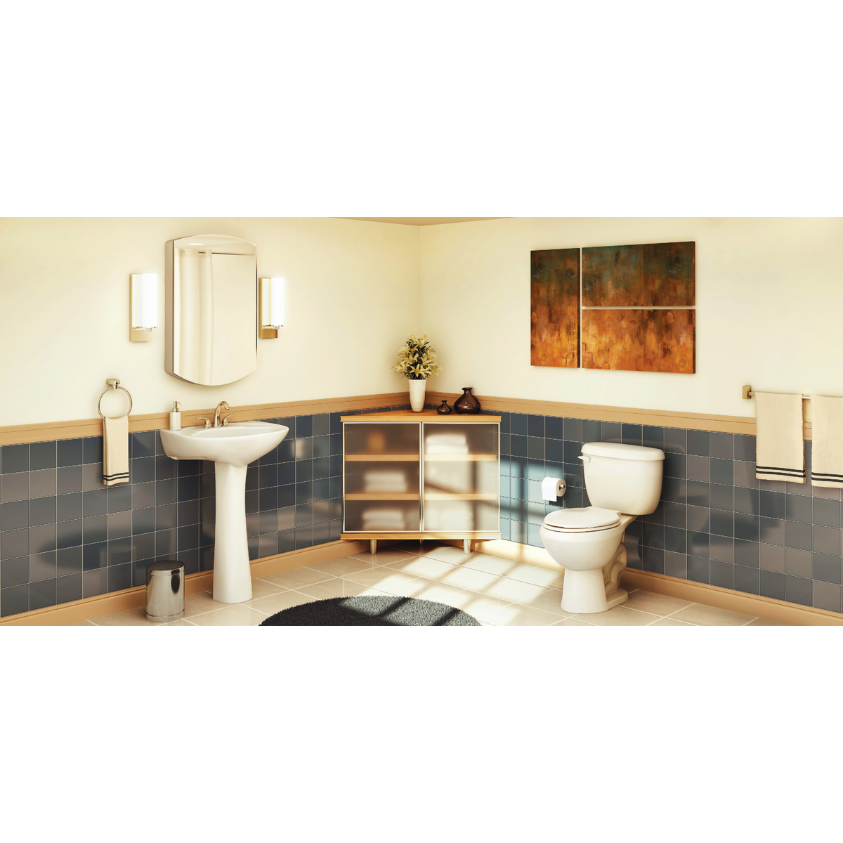 Briggs Abingdon White Round Bowl 1.6 GPF Toilet Express Image 3