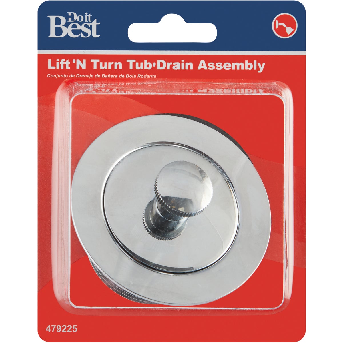 Do it 1-7/8 In. to 2-1/4 In. Lift and Lock Bathtub Drain Stopper with Chrome Finish Image 2
