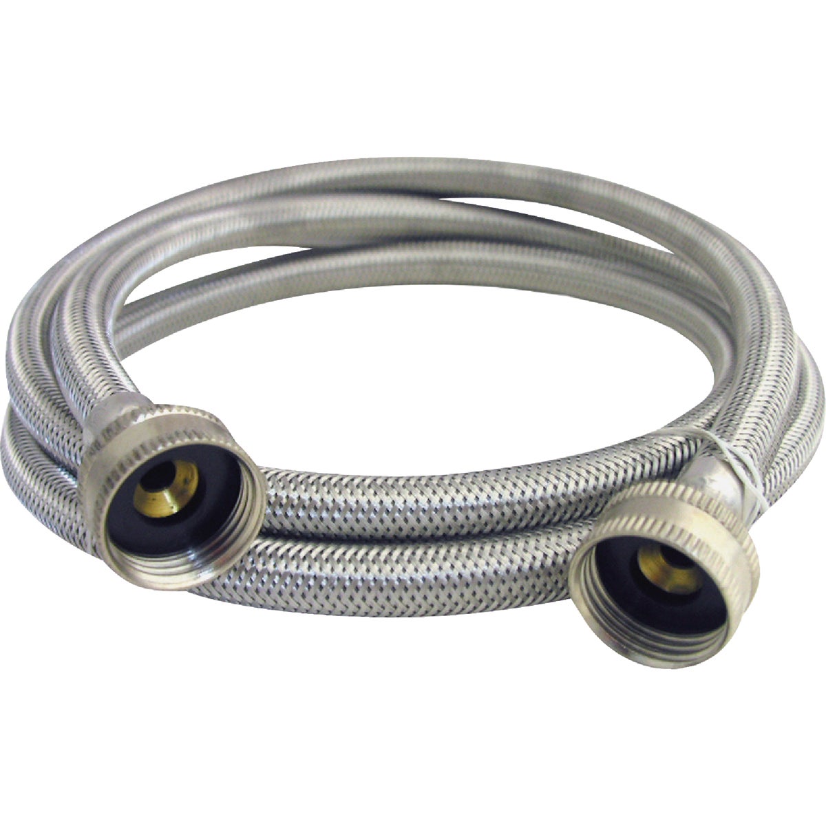 Lasco 3/4 In. x 4 Ft. Stainless Steel Washing Machine Hose Image 1