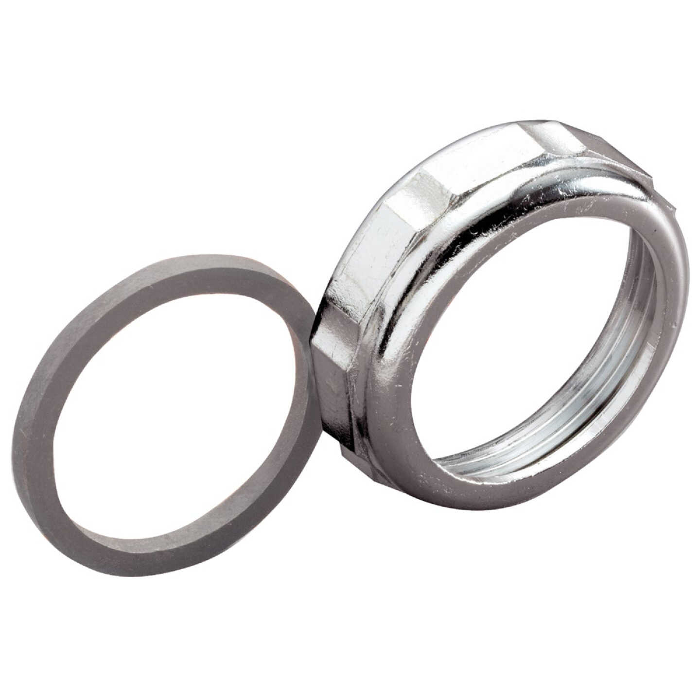 Do it Best 1-1/2 In. x 1-1/4 In. Chrome Zinc Slip Joint Nut and Washer Image 1