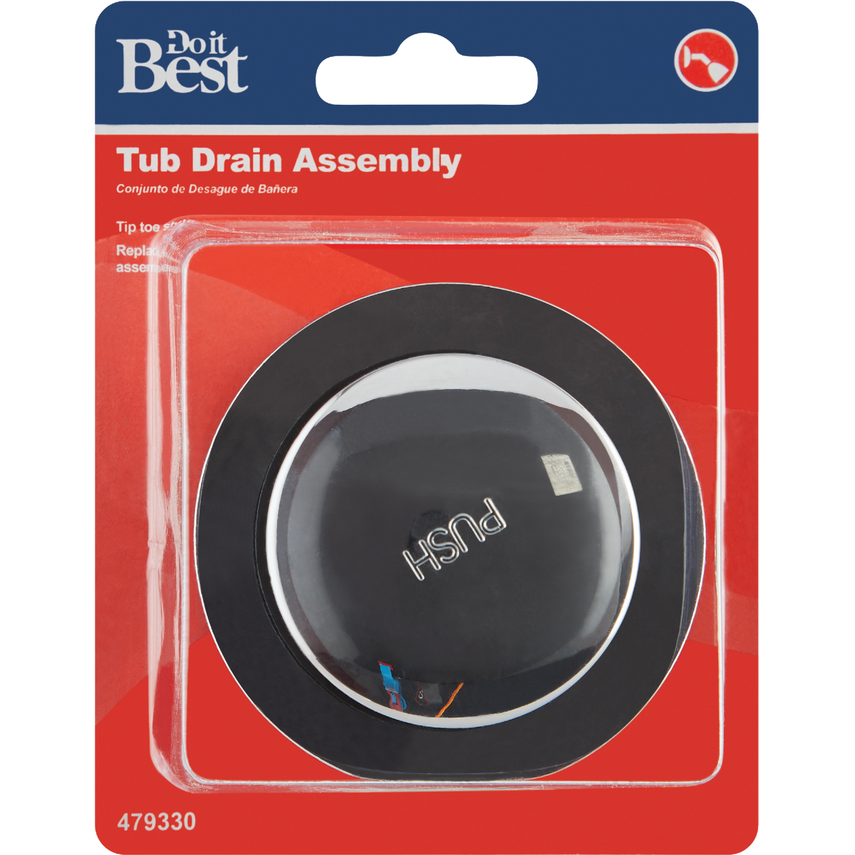 Do it 1-7/8 In. to 2-1/4 In. Bathtub Drain Stopper with Chrome Plated Finish Image 2