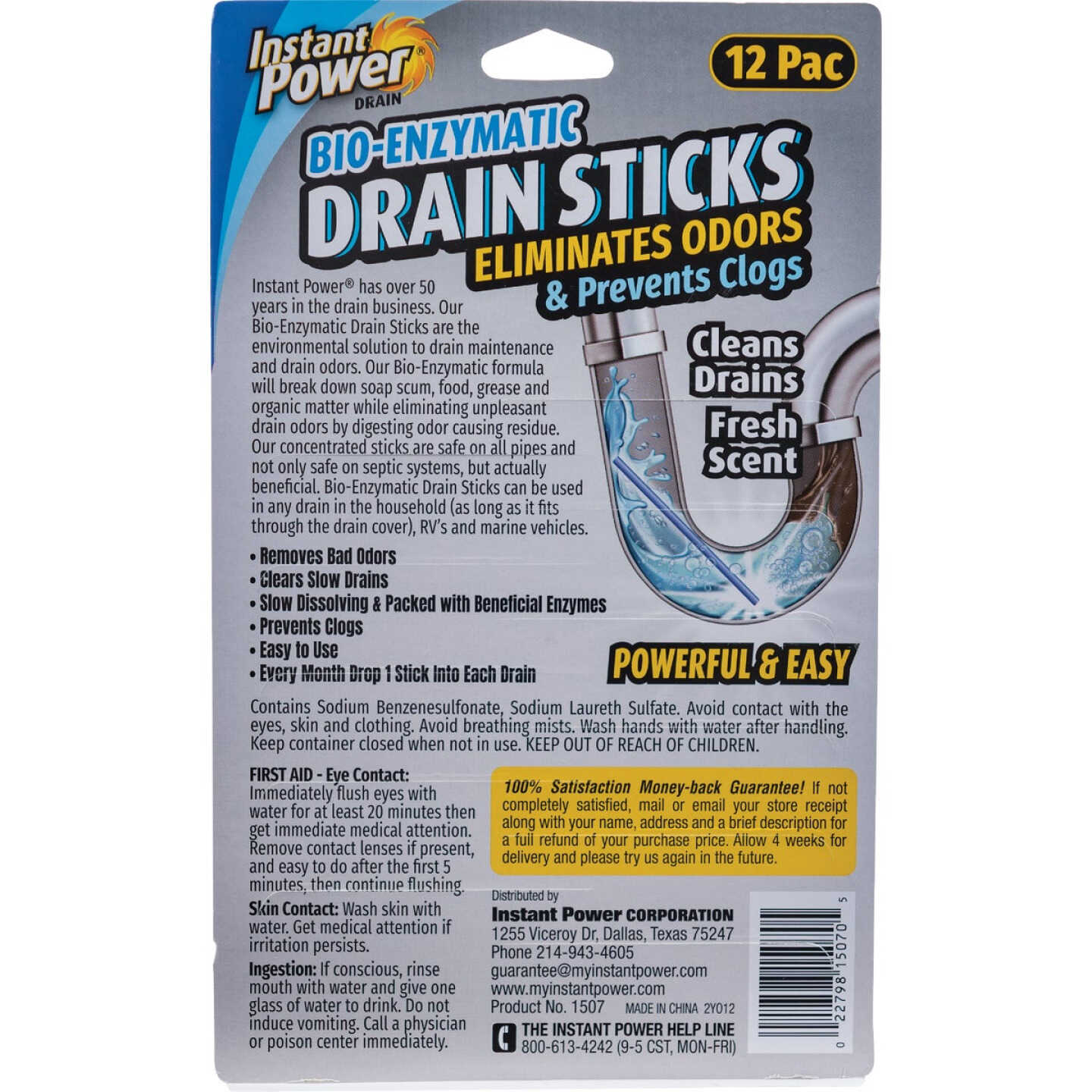 Instant Power Bio-Enzymatic Sticks Drain Cleaner (12-Pack) Image 5