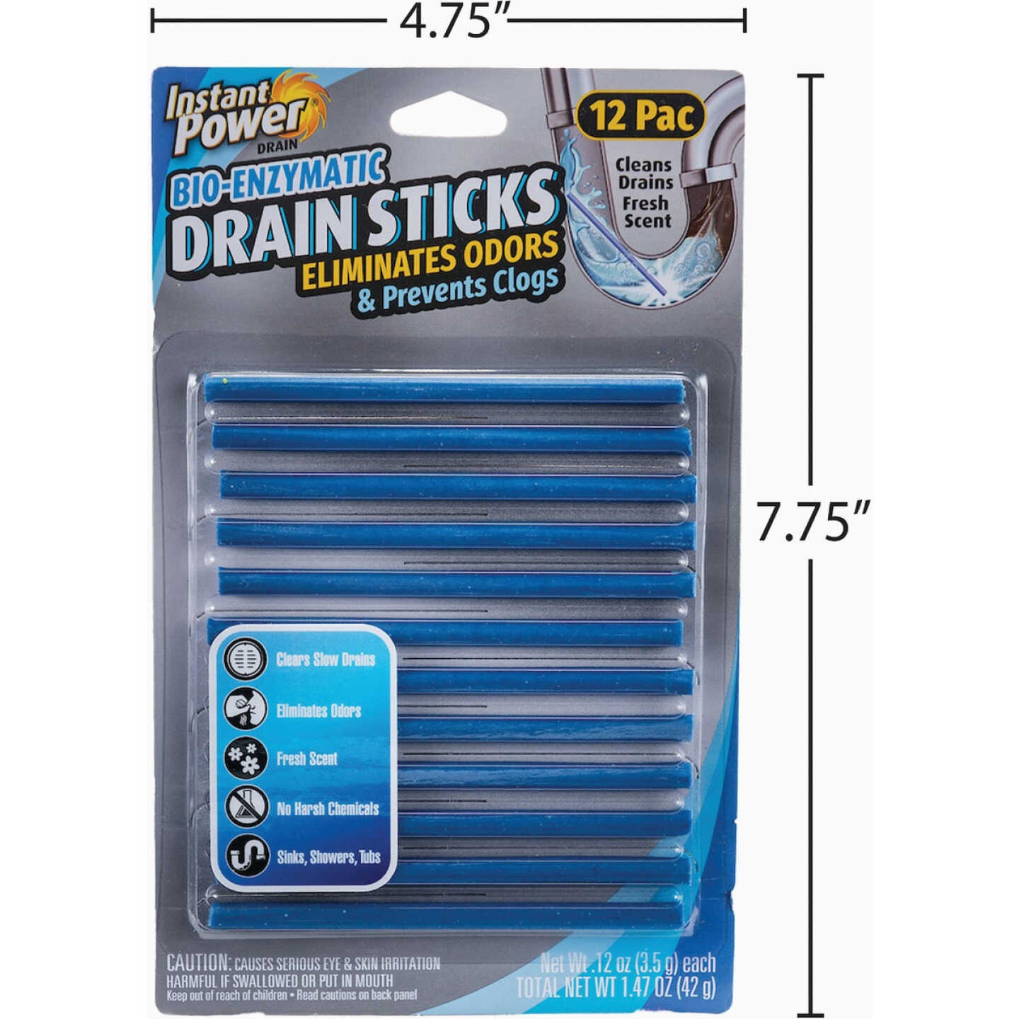 Instant Power Bio-Enzymatic Sticks Drain Cleaner (12-Pack) Image 4